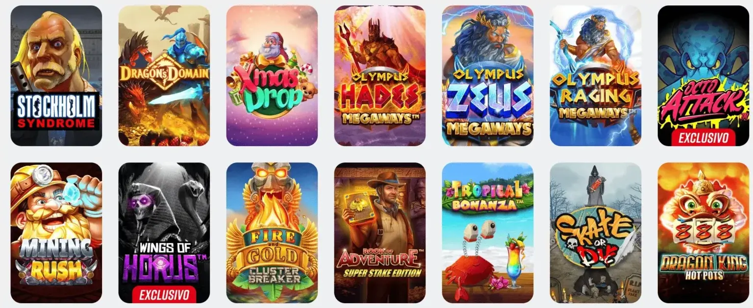 Catalogue de jeux du casino – slots, tables et casino en direct sur une seule page